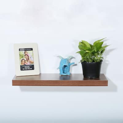 Modern and Contemporary JD Walnut Floating Shelf - 23.62*9.25*1.5 inches