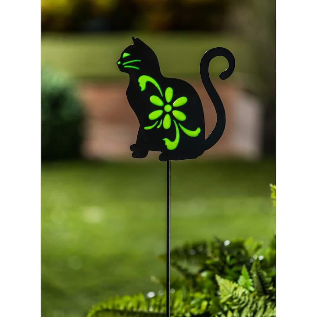 37 in. Glow in the Dark Cat Garden Stake