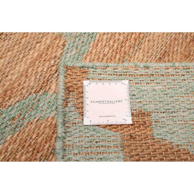 ECARPETGALLERY Flat-Weave Palas Denizli Tan Jute, Rayon Kilim - 5'3 x 7'6
