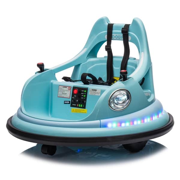 slide 2 of 60, 12V Ride-On Bumper Car for Kids with Remote Control, 360° Spin, Bluetooth, and Safety Features