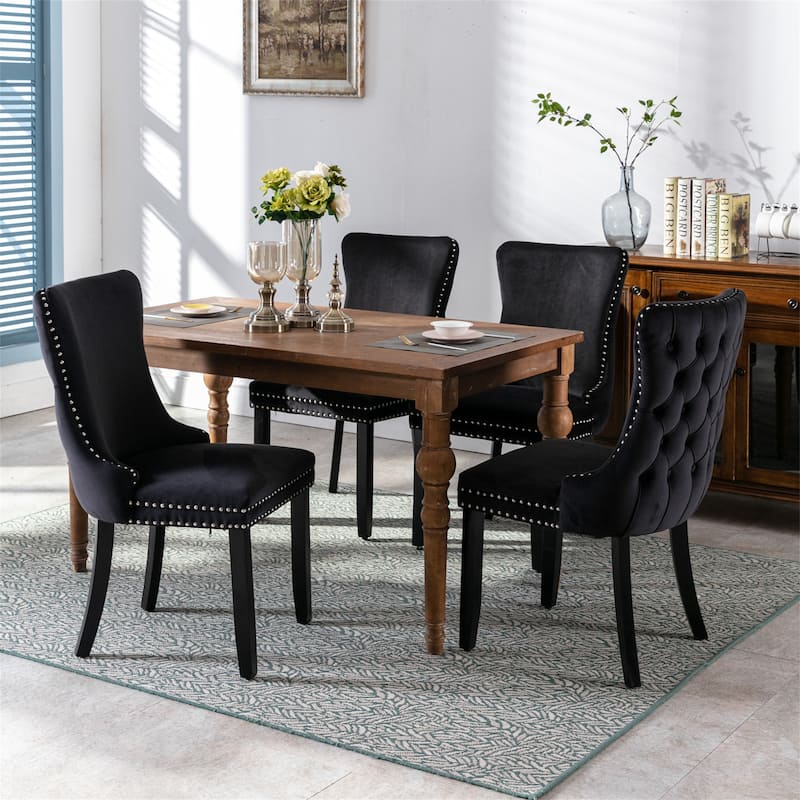 Mid-Century Modern Upholstered Dining Chair (Set of 2)