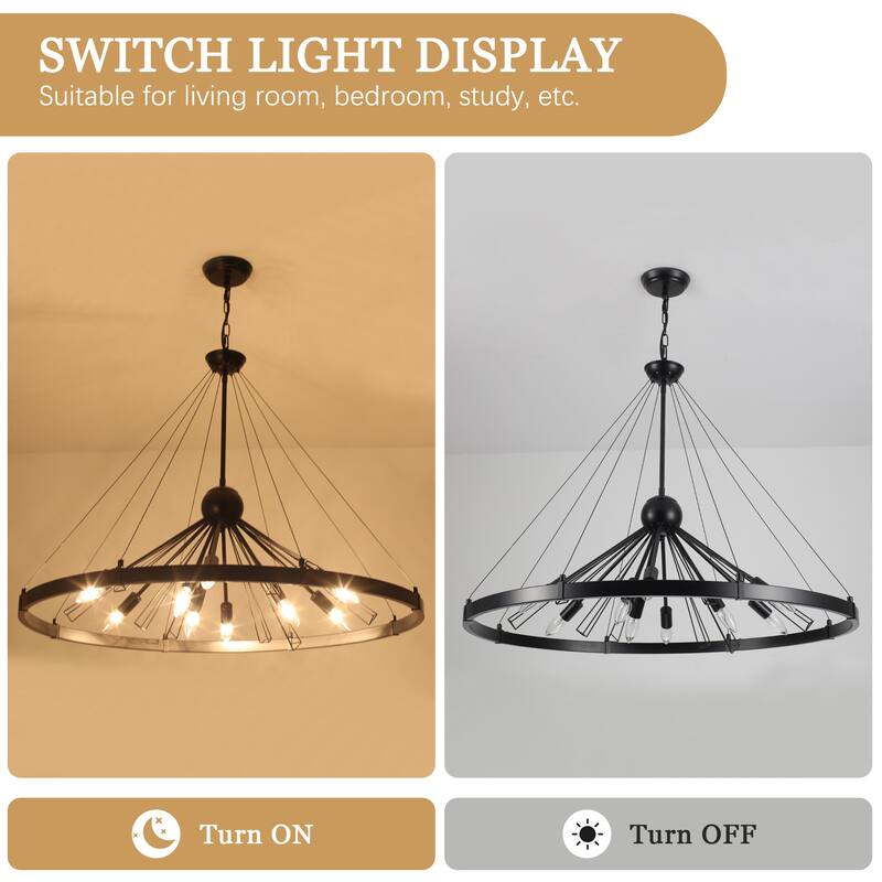 9-Light Candlestick Sputnik Foyer Chandelier Lighting Modern Linear Chandelier for Dining Room Kitchen Island
