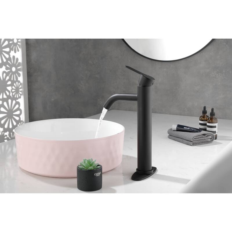 Modern Single Handle Bathroom Sink Faucet with Water Temperature and Flow Controls, Rust and Corrosion Resistant