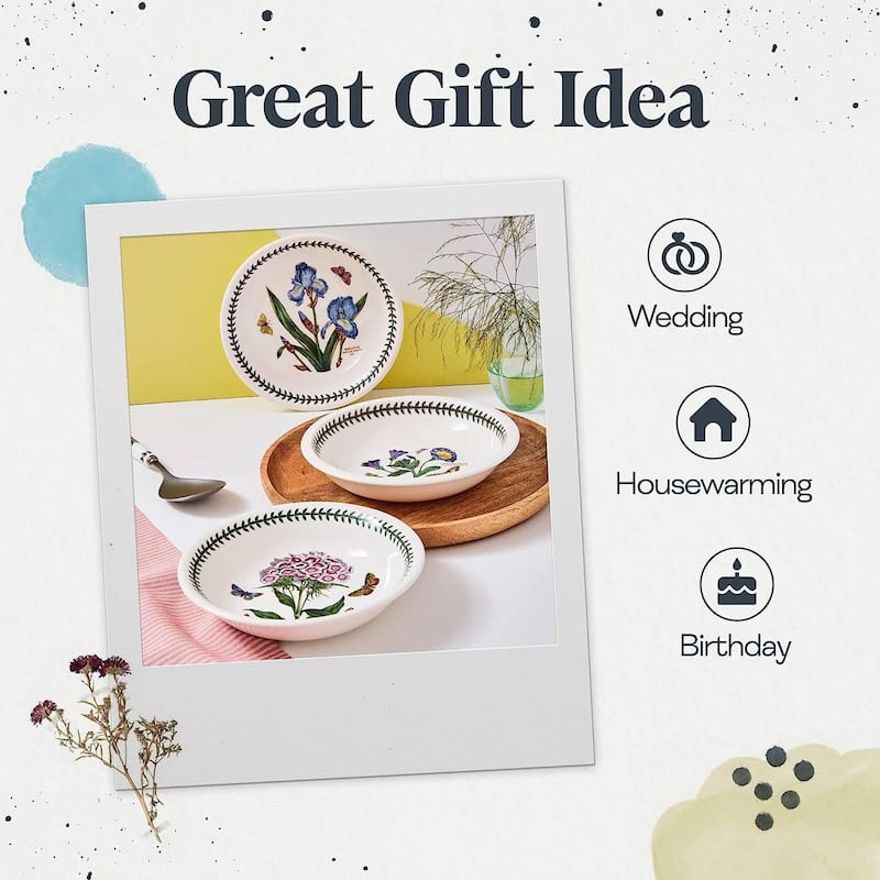 Portmeirion Botanic Garden 30-Piece Dinnerware Set - White and Floral Designs