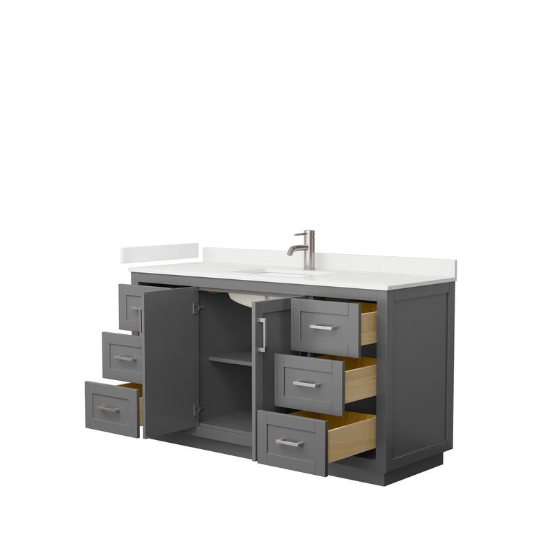 Miranda 60-inch Single Vanity, Quartz Top