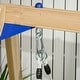 preview thumbnail 5 of 7, 3 in 1 Wooden Swing Set Outdoor Playset with Baby Swing Seat,Toddler Slide,Captain's Wheel,Telescope - Natural Wood