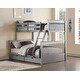 preview thumbnail 1 of 4, Jolis Grey Twin over Full 2-Drawer Bunk Bed