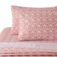 preview thumbnail 3 of 3, Kids Girls Printed 600 Thread Count Cotton Blend Percale Duvet Cover Fitted Sheet Ensemble Bedding Set, Pink Unicorn Rainbow
