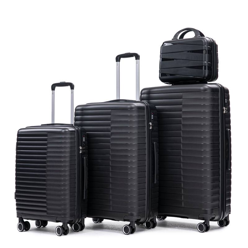 14IN 20IN 24IN 28IN 4 pcs/set in PP Spinner Wheel Luggage, Carry on Suitcase, Iron Pull Rod, Combination Password Lock