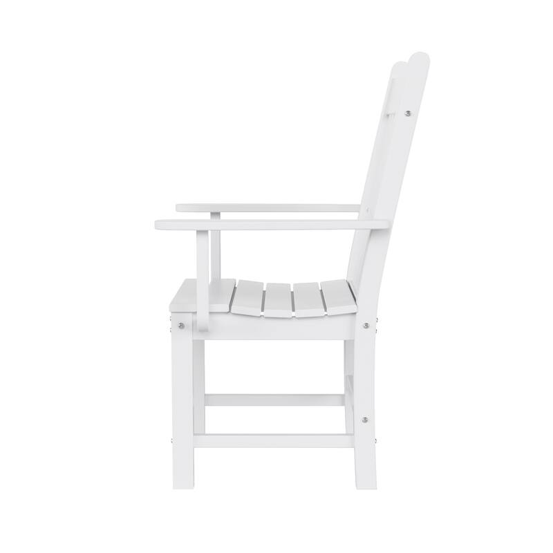 Laguna Hdpe All Weather Outdoor Patio Dining Chair With Arms