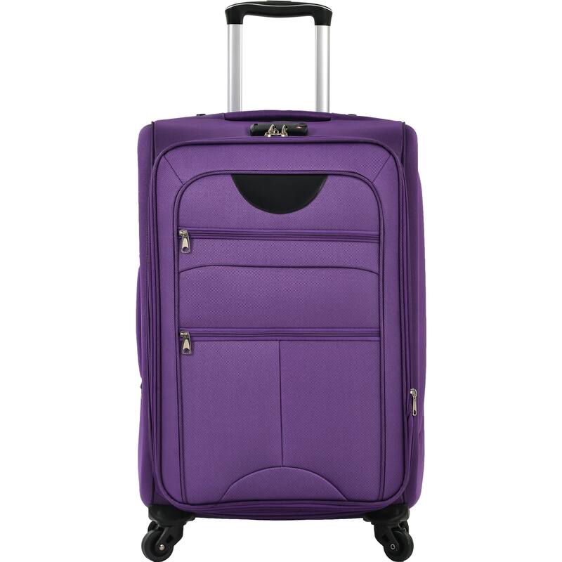 Merax 3 Piece Set Softside Luggage Sets with Spinner Wheels, Expandable Softshell Suitcase Set with Telescopic Handle
