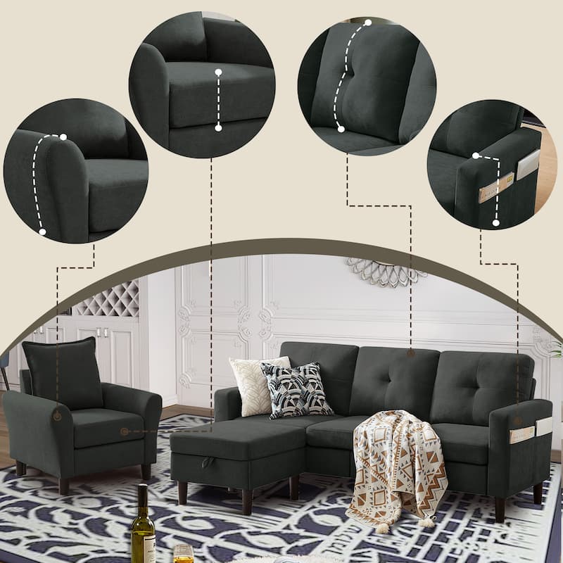 3 Pieces Living Room Sets
