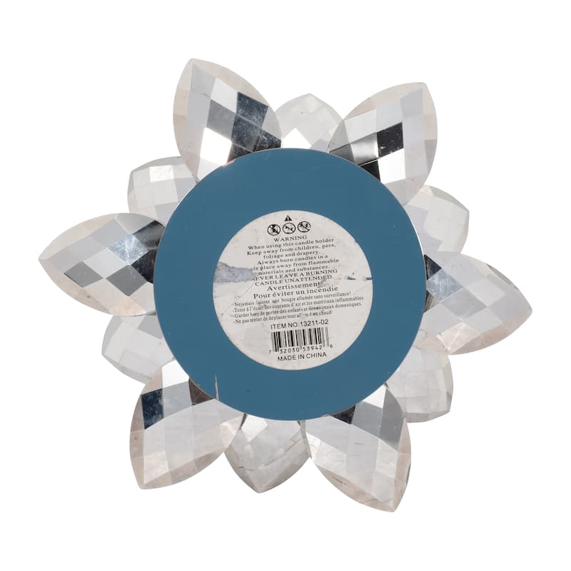 Iridescent Glass Crystal Lotus Votive Candle Holder