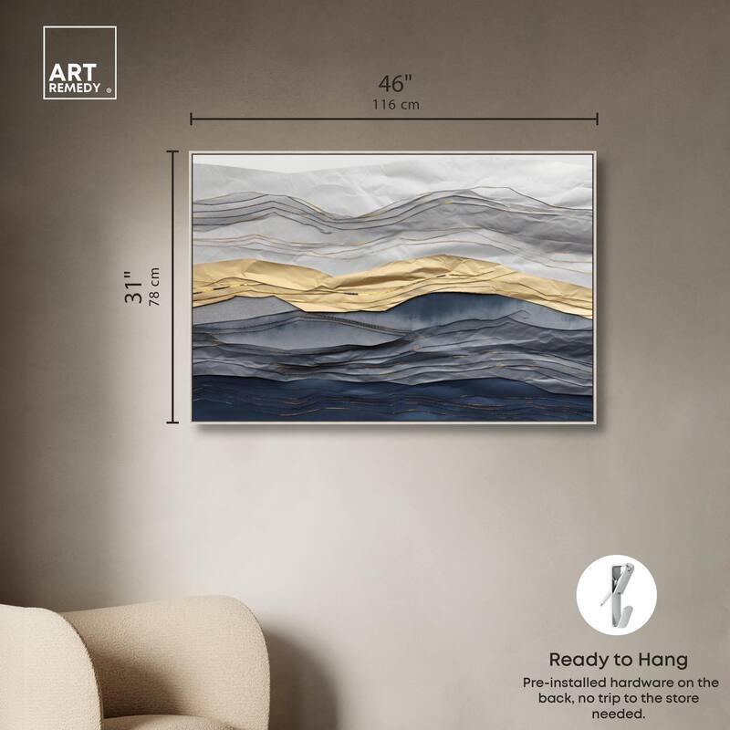 Flowing Golden Tide Canvas by Art Remedy