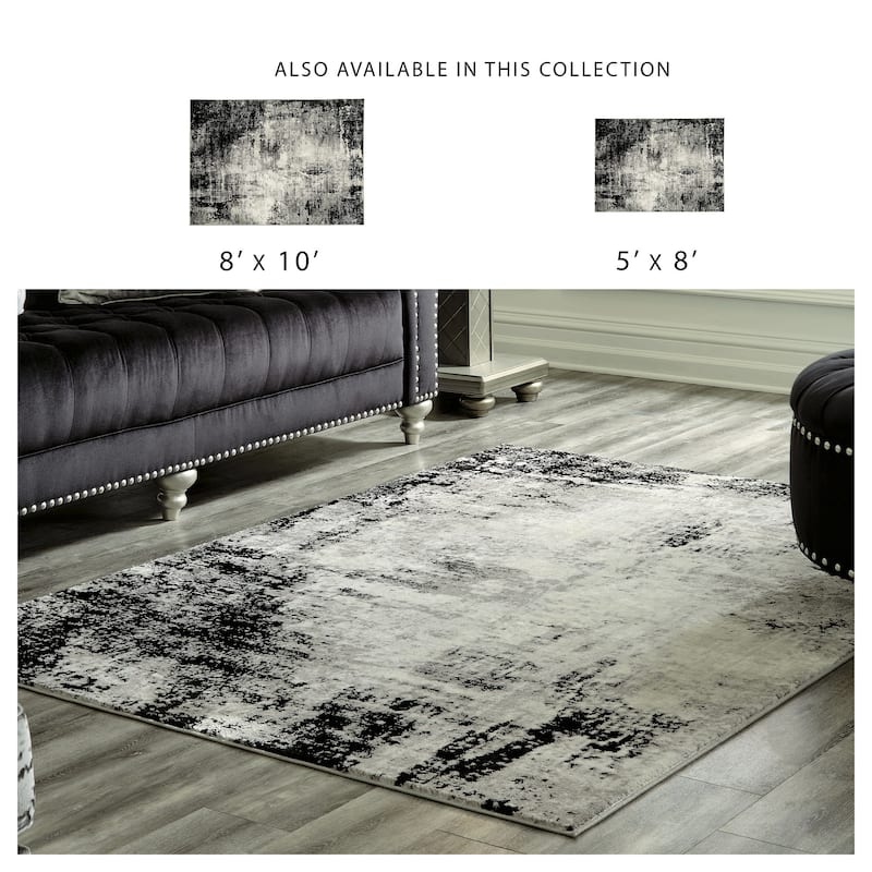 Zekeman Black/Cream/Gray Medium Rug