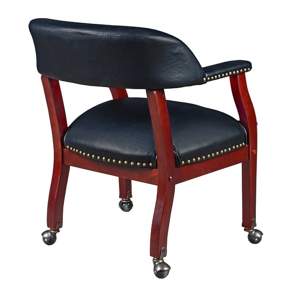 Irving Captain Chair with Casters Black On Sale Bed Bath