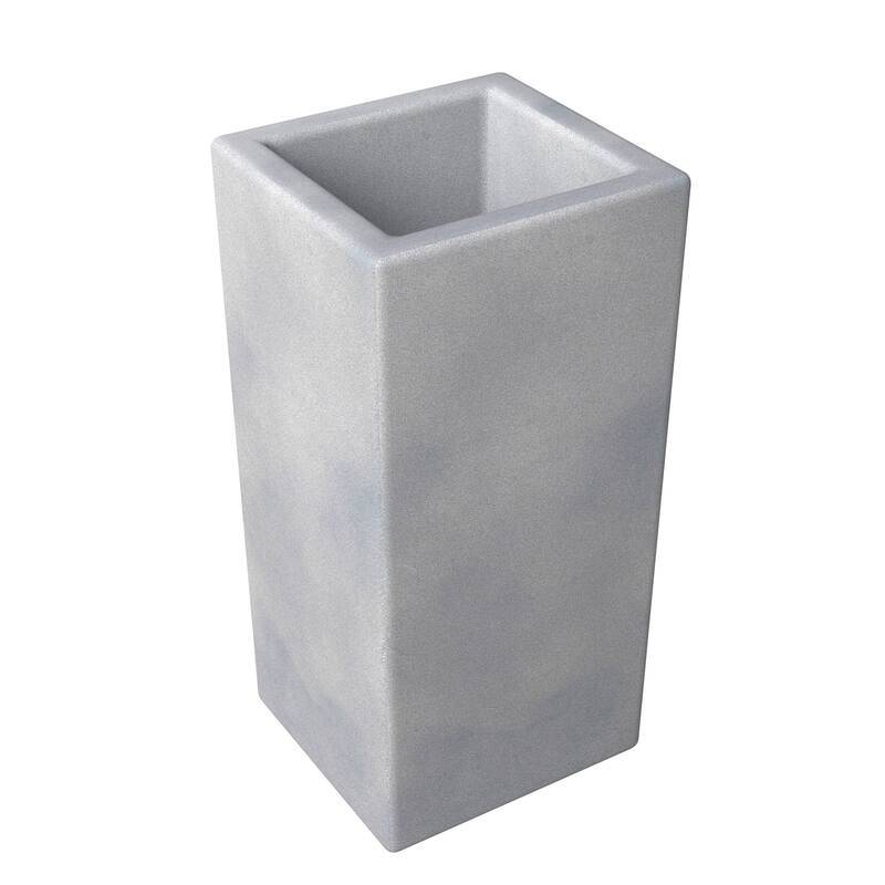 Modern Tall Square in Fiberstone and MGO Clay Planter Terra Series