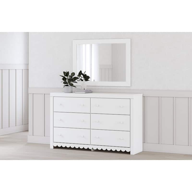Signature Design by Ashley Mollviney White Dresser and Mirror