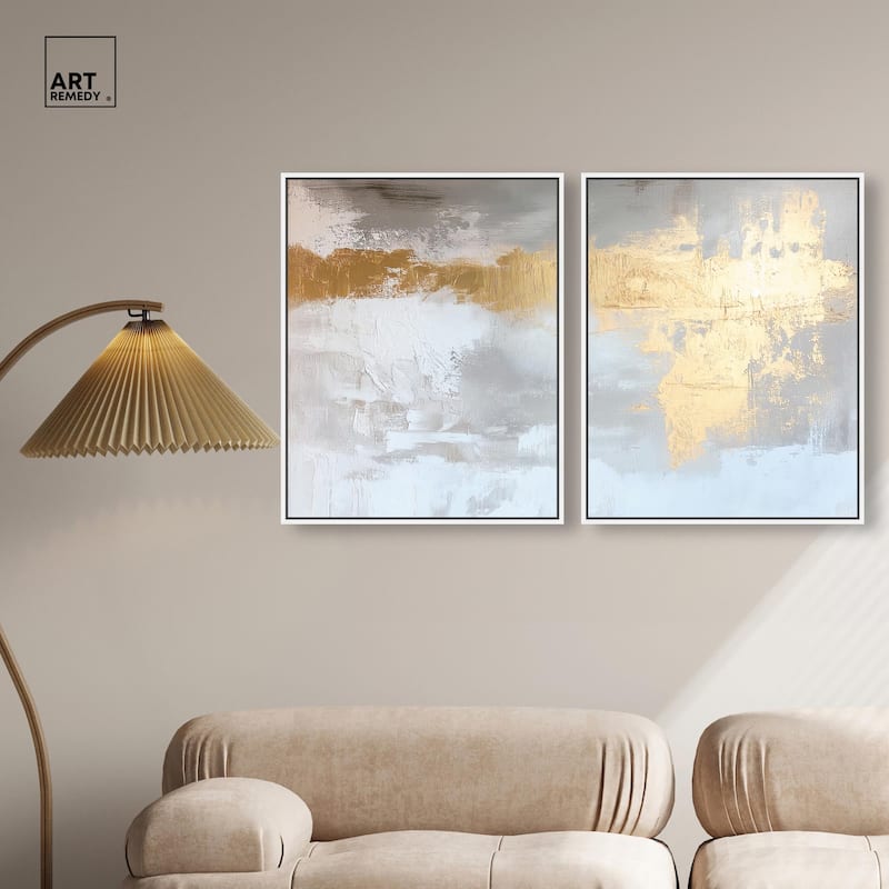 Golden Glaze I Canvas Set of 2 by Art Remedy