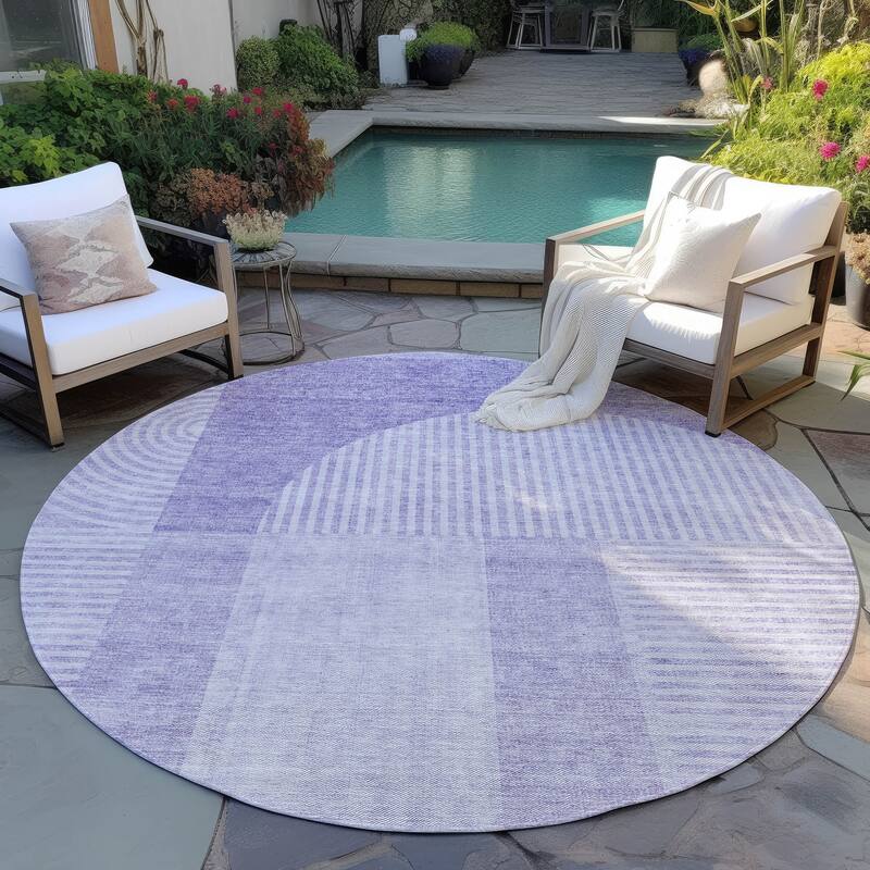 Machine Washable Indoor/ Outdoor Chantille Modern Deco Rug