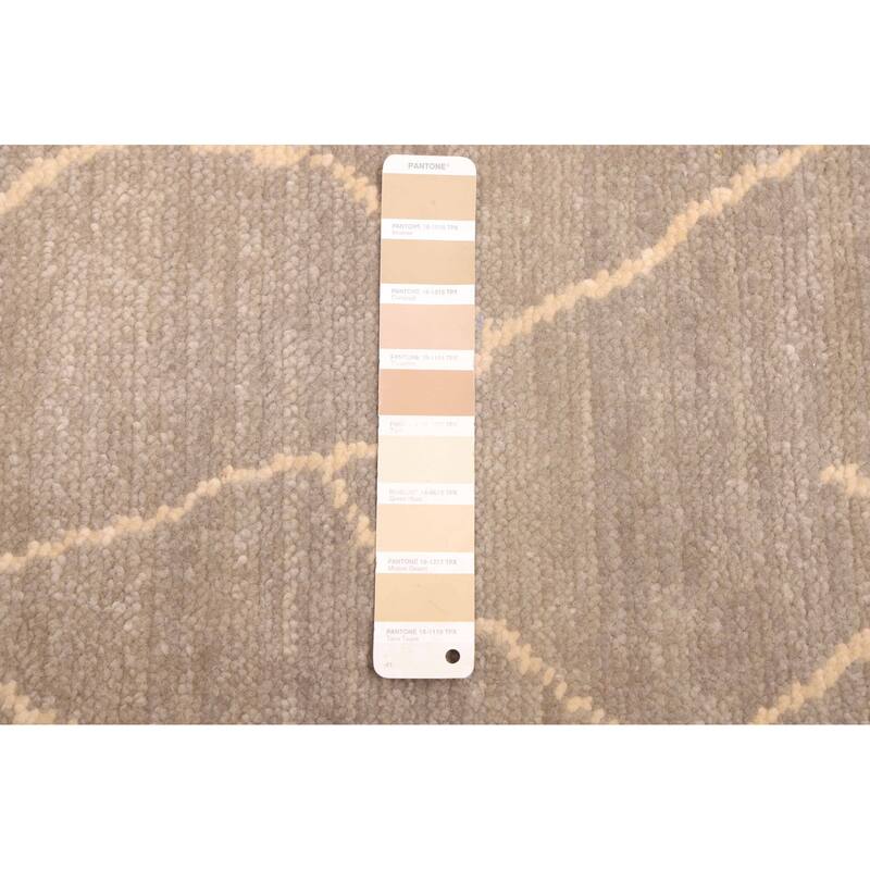 ECARPETGALLERY Hand-knotted Mystique Grey Wool Rug - 6'1 x 9'1