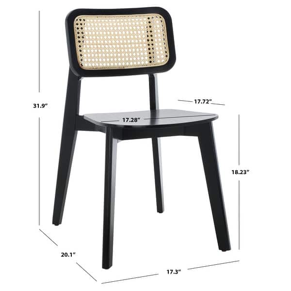 SAFAVIEH Luz Cane Dining Chair 17" W x 20" D x 32" H Bed Bath & Beyond 36047193