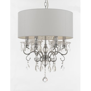 Copper Grove Featherstonhaugh Crystal Drum Shade Chandelier Lighting - Chandeliers For Bedrooms by Overstock.com