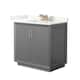 Option Dark Gray / Giotto Quartz Top / Satin Bronze