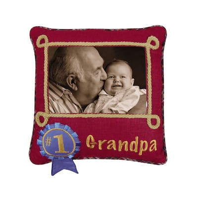#1 Grandpa Picture Small/Petite Accent Pillow