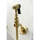 preview thumbnail 5 of 20, Heritage Wall Mount Bridge Kitchen Faucet with Brass Sprayer