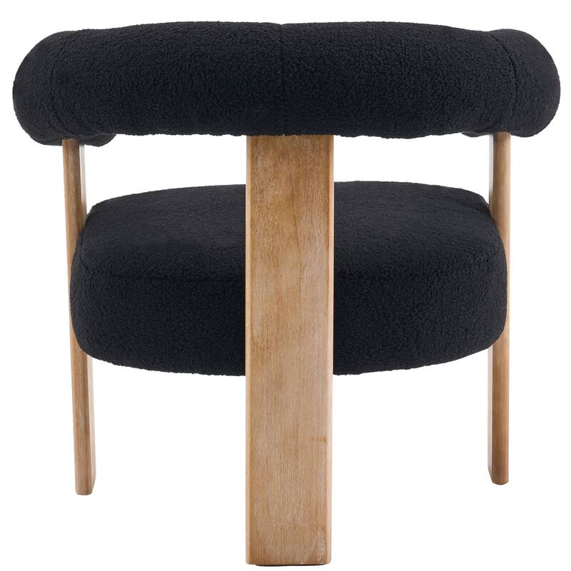 Accent Chair Living Room Chair with Solid Wood Frame