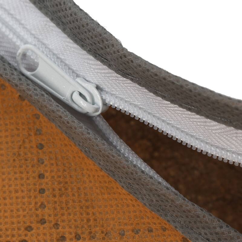 Household Quilt Clothes Non Woven Fabric Dustproof Zippered Storage Bag Orange