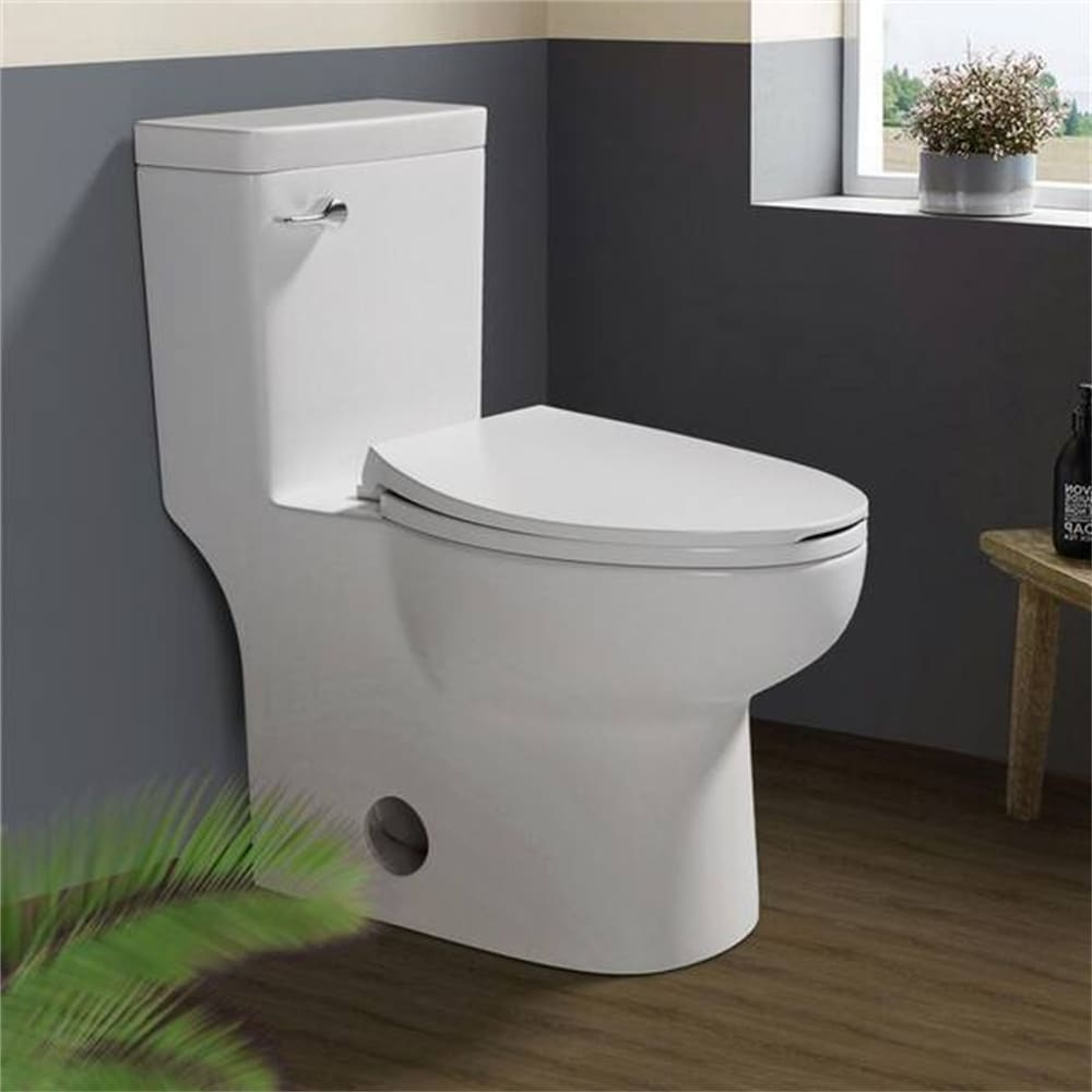 Malibu Home Malibu II Compact Elongated Seat Two Piece Rimless Toilet