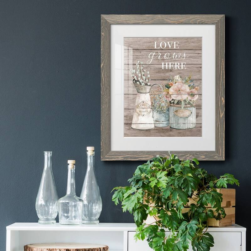 Love Grows Here-Premium Framed Print - Ready to Hang