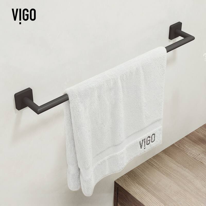 VIGO Satro 3-Piece Bathroom Hardware Accessory Set with 24 in. Towel Bar, Toilet Paper Holder, Hand Towel Holder