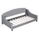 preview thumbnail 12 of 10, Gray Luxury Twin Size Velvet Upholstered Tufted Button Daybed, Sofa Bed for Bedroom and Living Room, Wooden Slats Support