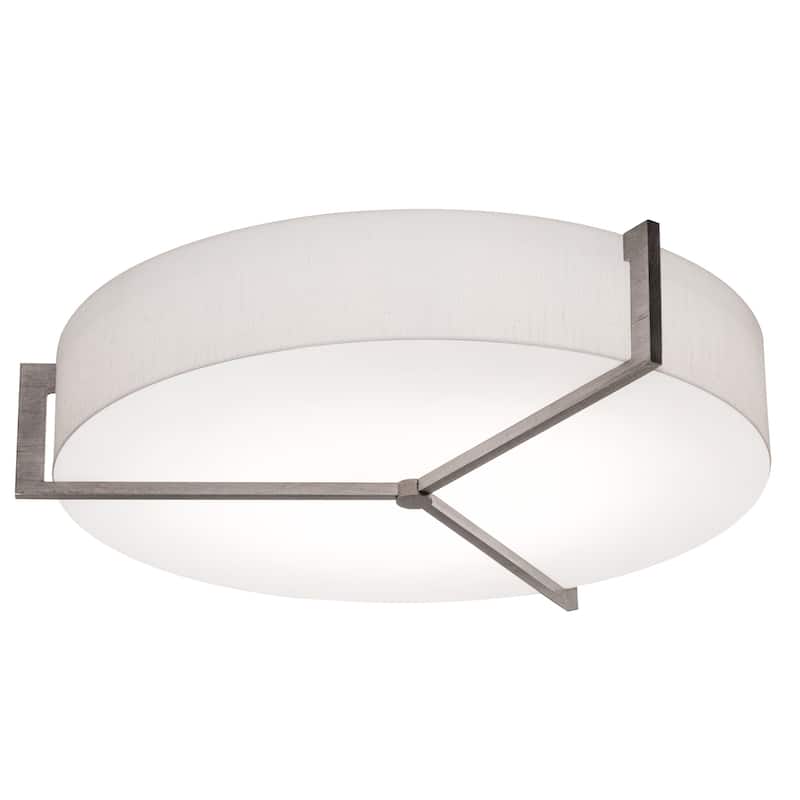 AFX APF1932MB-LW Apex 3 Light 22" Wide Flush Mount Drum Ceiling - Weathered Grey