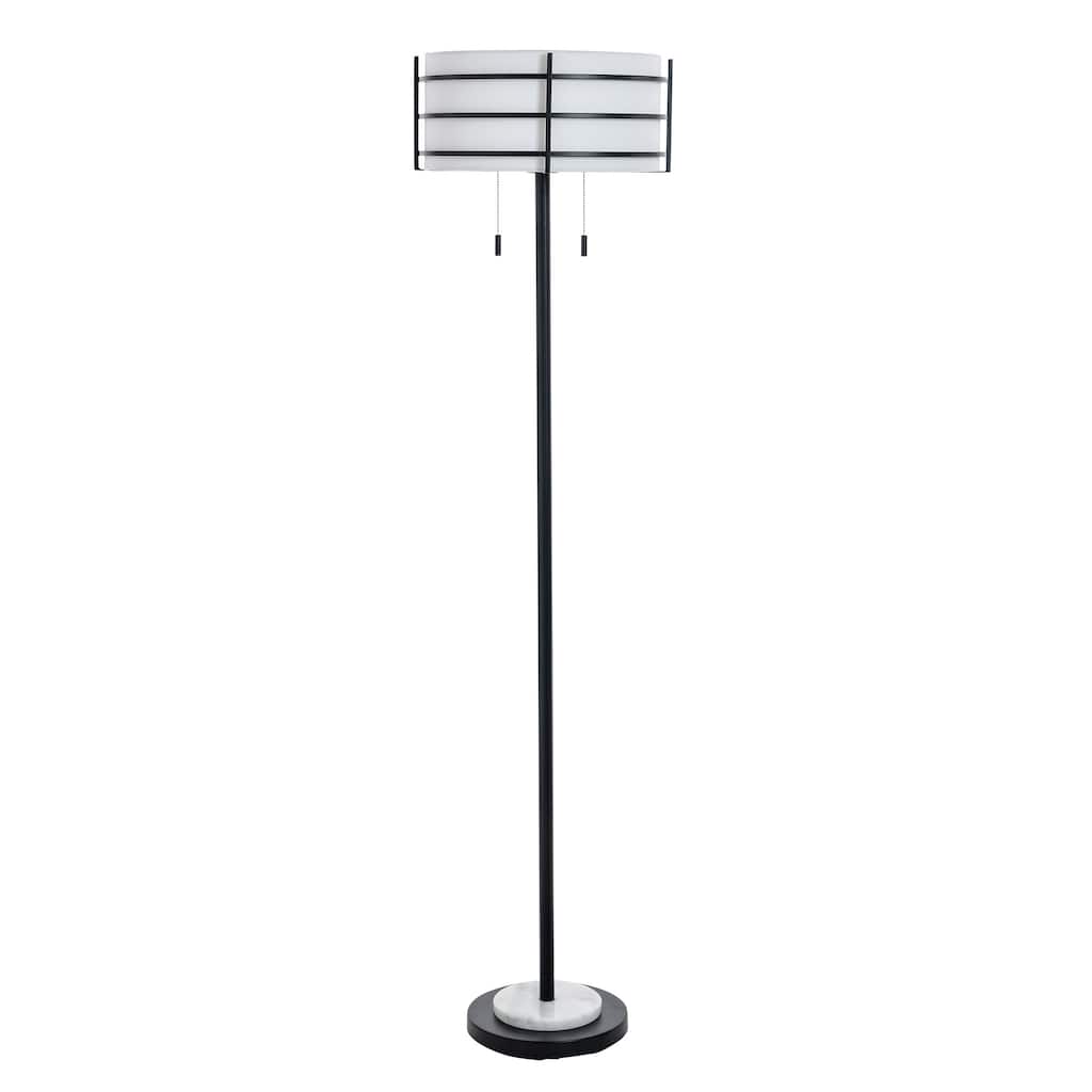 StyleCraft Royce Floor Lamp - Zammel - White Shade