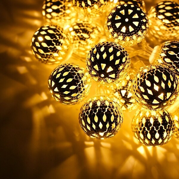 10ft Hollow Ball Battery Operated Led Christmas String Lights 10ft Hollow Ball Battery Operated Led Christmas String Lights For Holiday Party