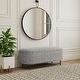 preview thumbnail 12 of 44, HomePop Ellipse Modern Storage Bench with Metal Legs Cream Boucle with Gray Yarns
