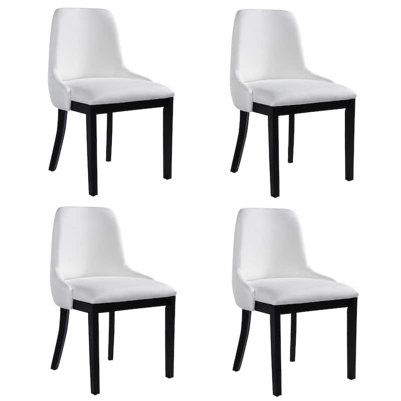 Wooden Dining Chairs Set of 2, Linen Upholstered Farmhouse Kitchen Dining Chairs, Dining Room Accent Chairs