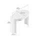 Ancona 17 in. Shower Bench in Pure Acrylic Stone in Matte White