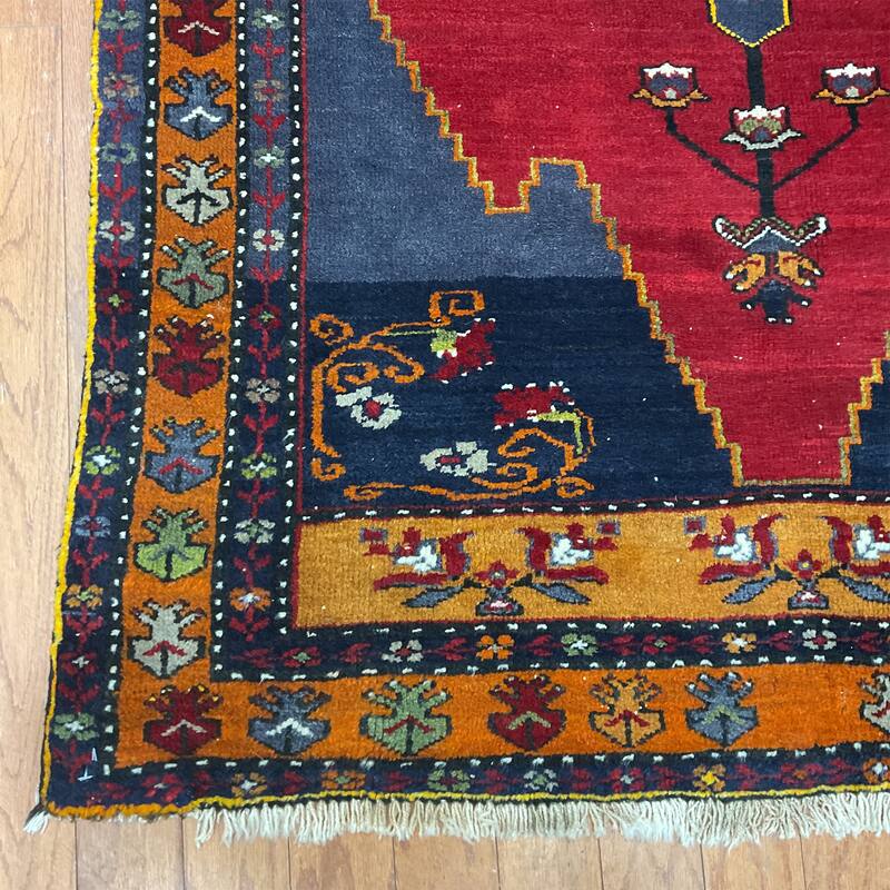HERAT ORIENTAL Handmade Hamadan Wool Rug - 3'8" x 6'7"