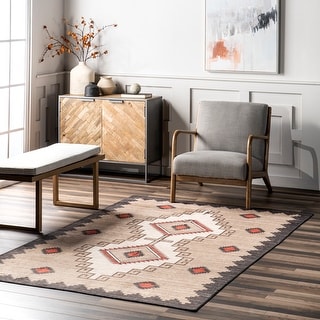 Nuloom Imelda SpinClean Aztec Machine Washable Area Rug