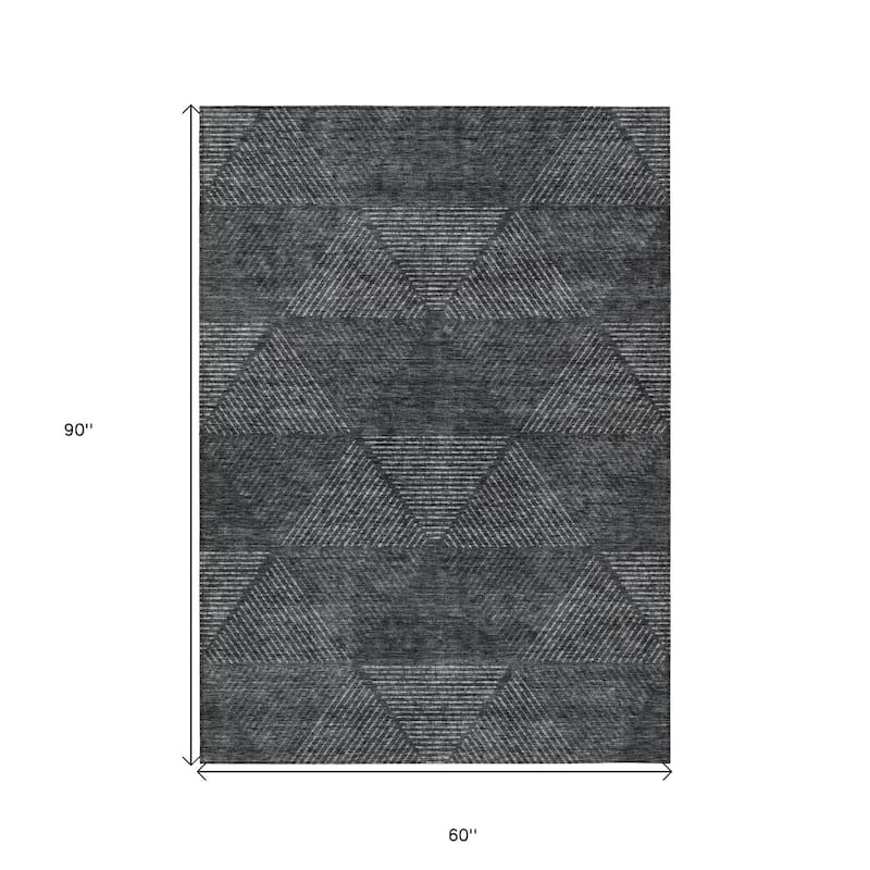 HomeRoots Geometric Transitional Rectangle Outdoor Rug