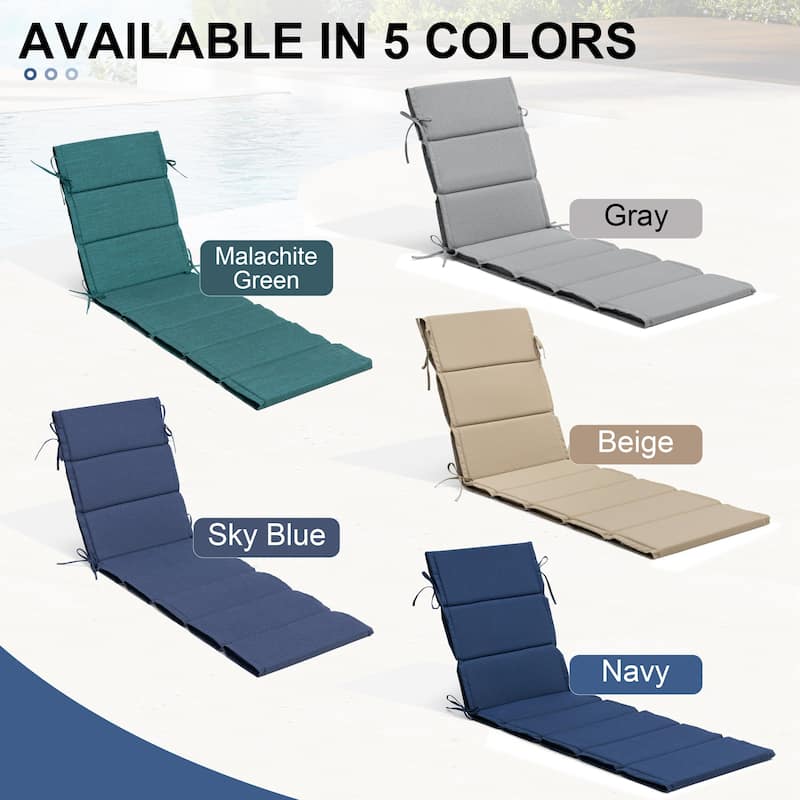 Outdoor Patio Chaise Lounge Cushion Lounger Cushion