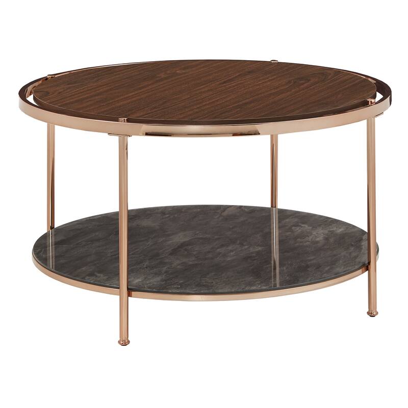 Celsus Champagne Gold Coffee Table Set with Storage by iNSPIRE Q Bold - Coffee Table