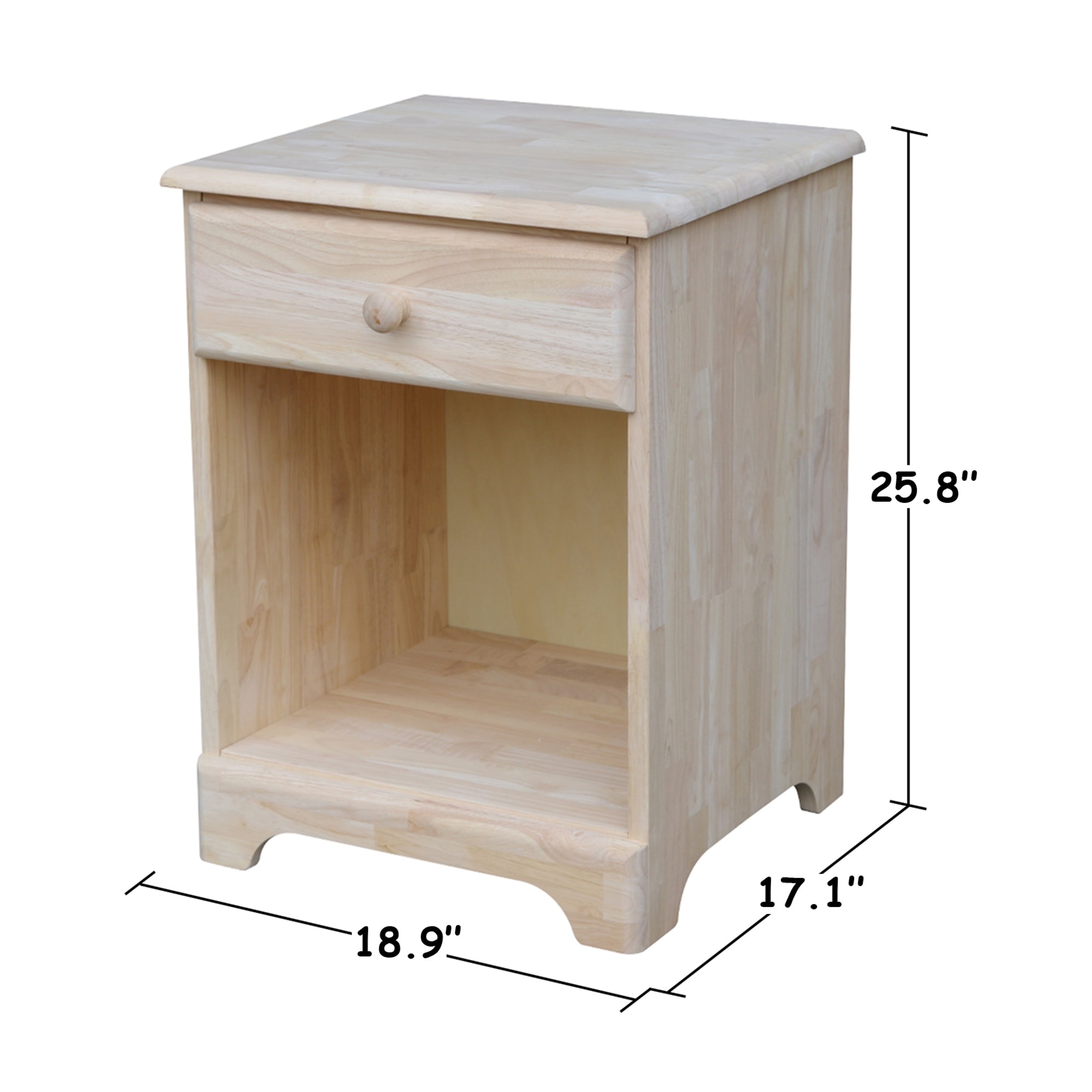 Unfinished store night stands