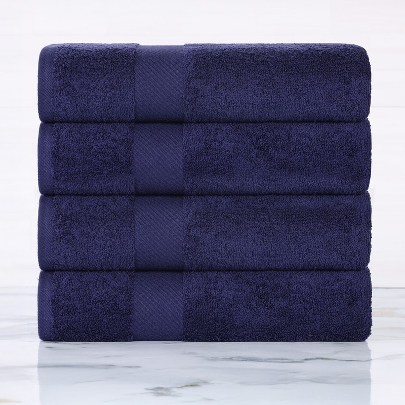 Superior Luxury Solid Highly Absorbent Egyptian Cotton Bath Towel - (Set of 4)