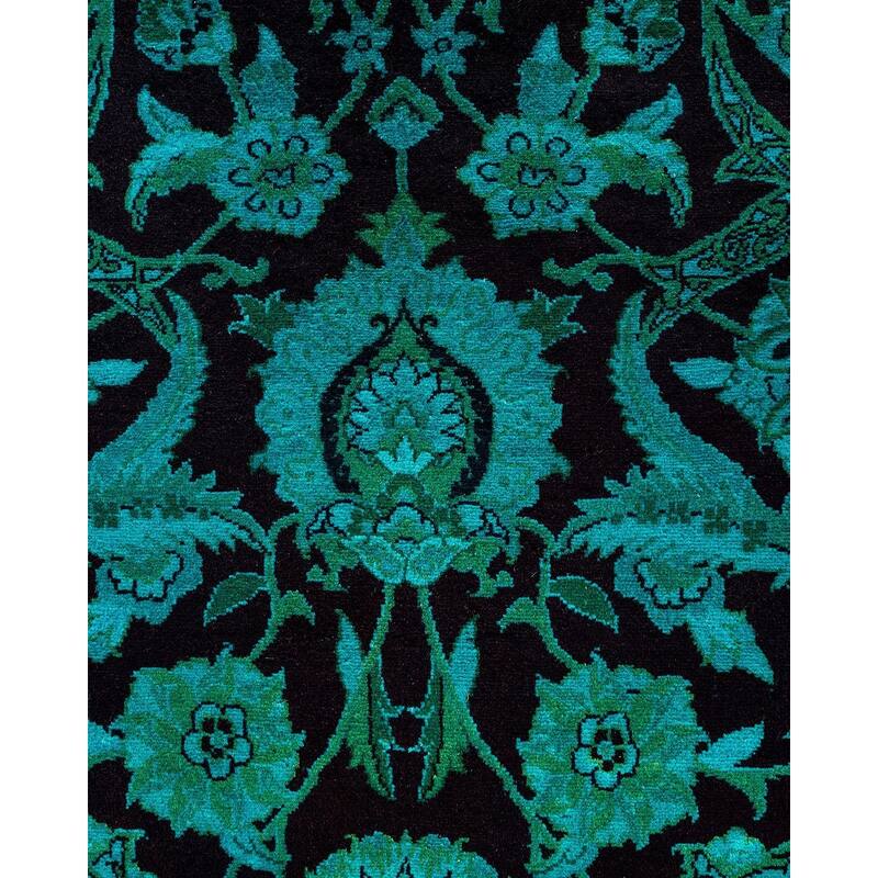 Overdyed, One-of-a-Kind Hand-Knotted Area Rug - Blue - 4' 2" x 6' 2"